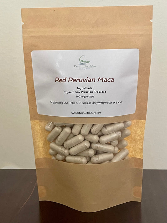 Organic Red Peruvian Maca (100 vegan  caps)
